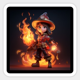 Witch fire fighter Sticker